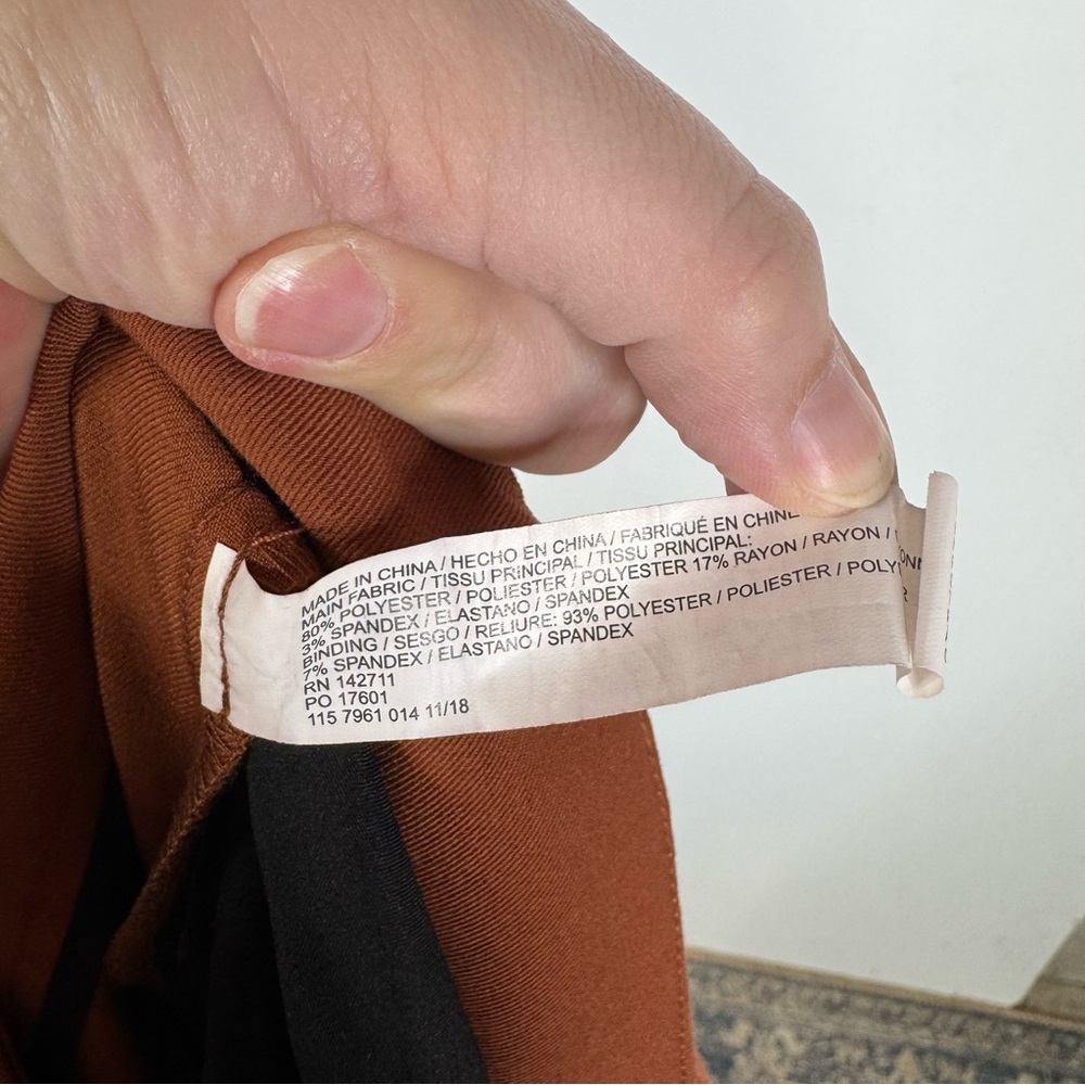 Eloquii Rust Orange Tapered Dress Pants - Picture 4 of 4